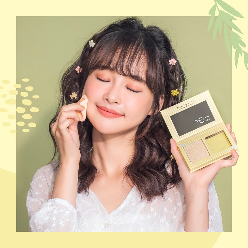 Q'her X Sumikko Gurashi Herbs Hydra & Oil Control Pressed Powder