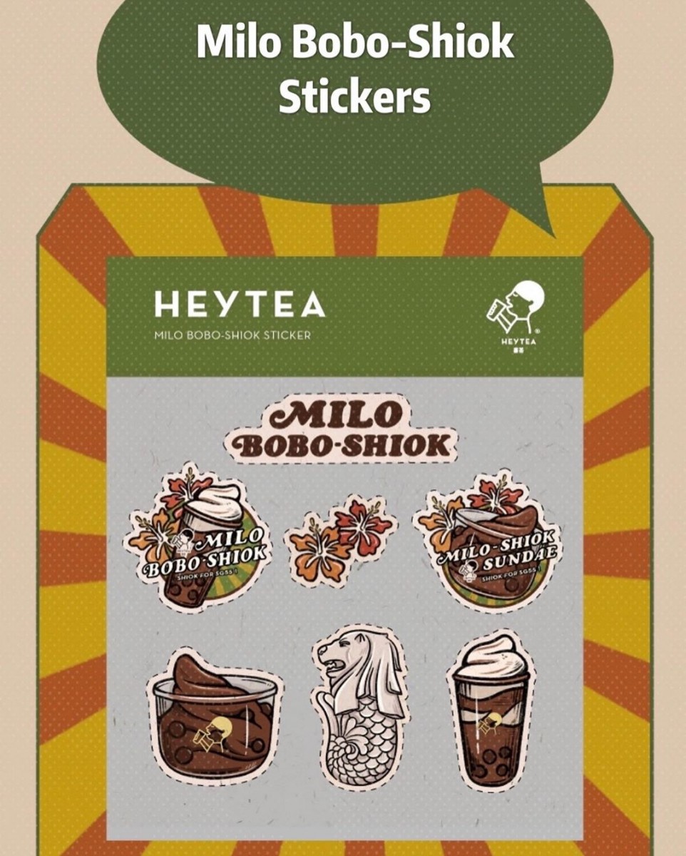 HEYTEA and Milo stickers