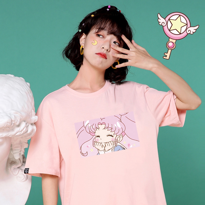 pink Sailor Moon plus size t-shirt