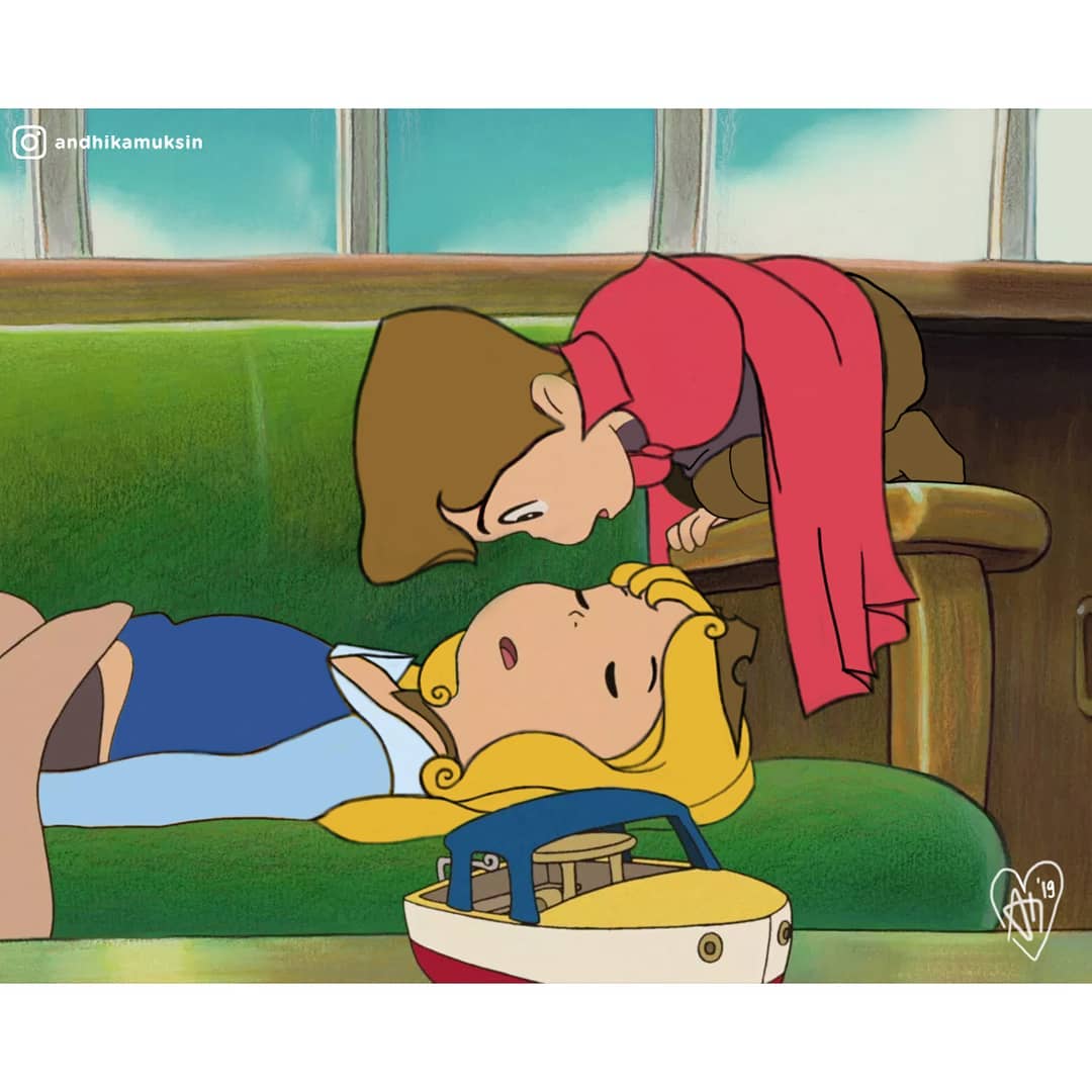 Sleeping Beauty X Ponyo illustration
