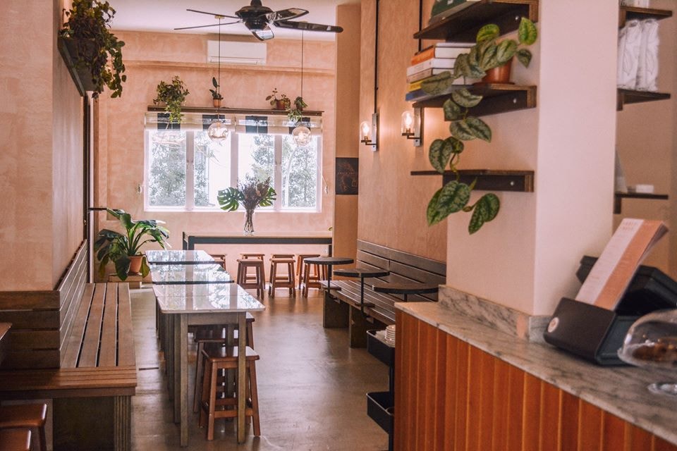 Amber Ember cafe with pink walls