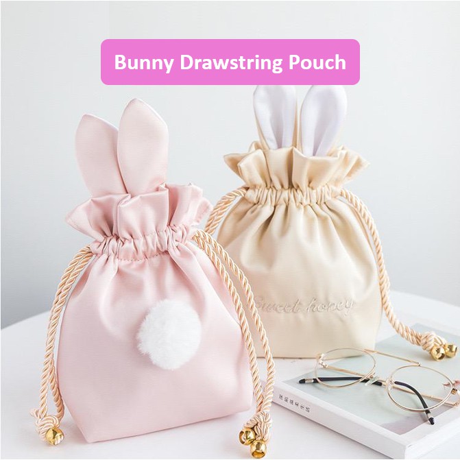 Bunny drawstring pouch