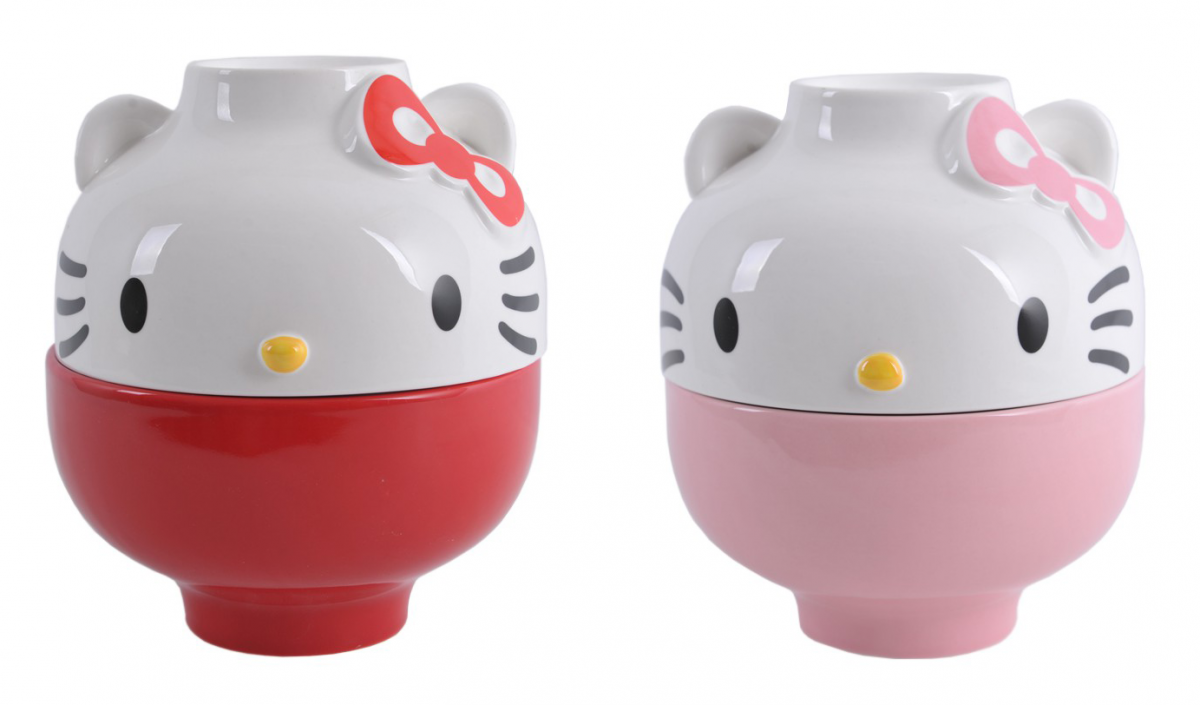 Hello Kitty miso soup bowls with lid