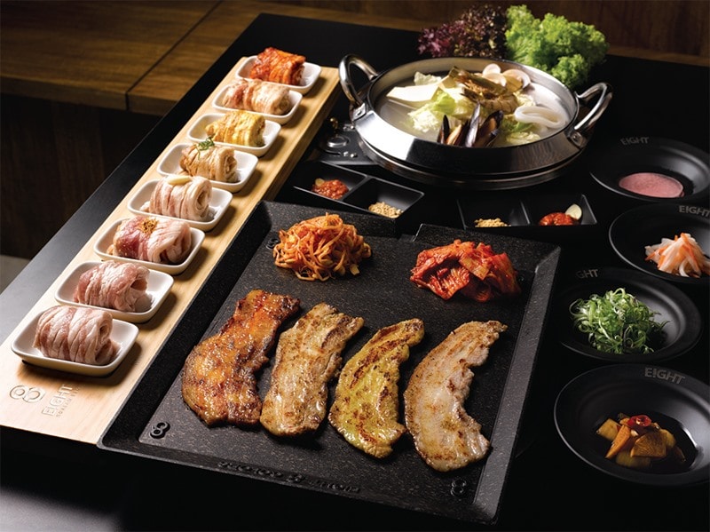 8 Korean BBQ marinated pork slices