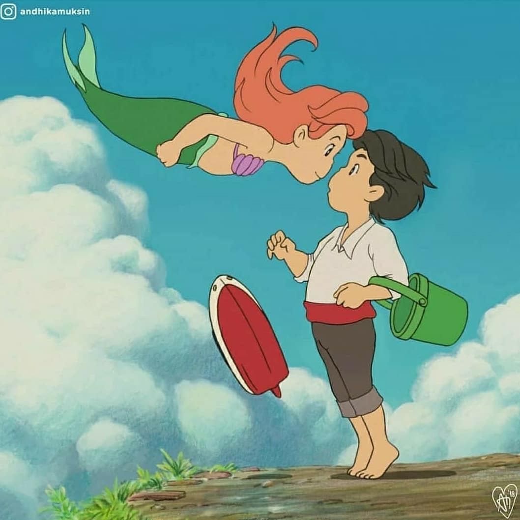 The Little Mermaid X Ponyo illustration