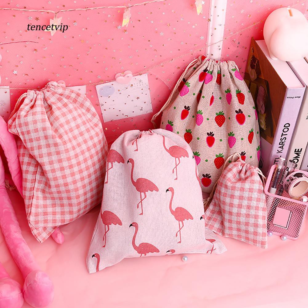 Drawstring makeup pouches