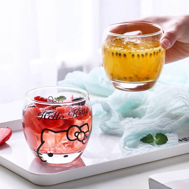 Hello Kitty pair glass cup
