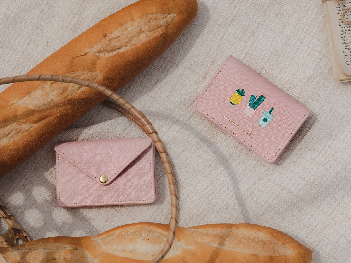 Pink envelope card case by kāi