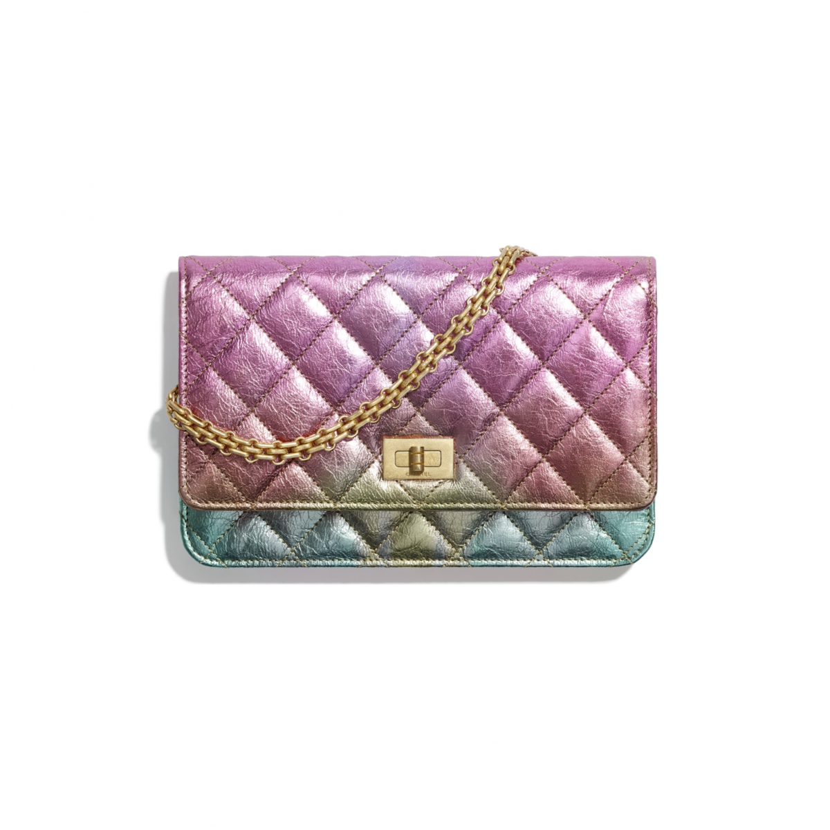 Chanel metallic 2.55 multicolour wallet Singapore