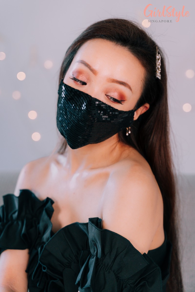 Smoky eye makeup close up shot