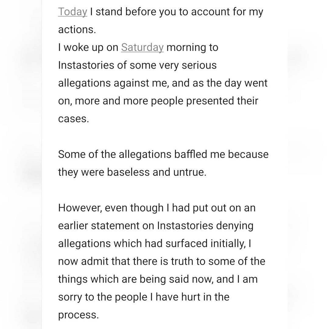 Dee Kosh sexual harassment apology