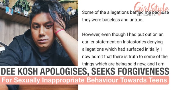Dee Kosh Addresses Sexual Harassment Claims, Apologises For Inappropriate Behaviour Towards Minors