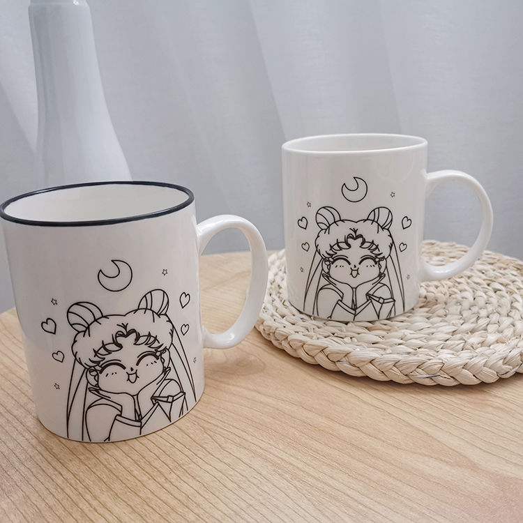 Minimalist Nordic-Style Sailor Moon Mug