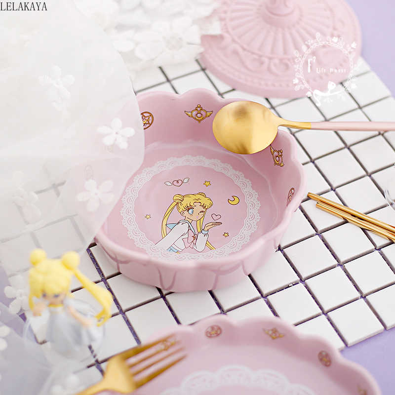 Sailor Moon Tsukino Usagi Petal-Shaped Ceramic Bowls