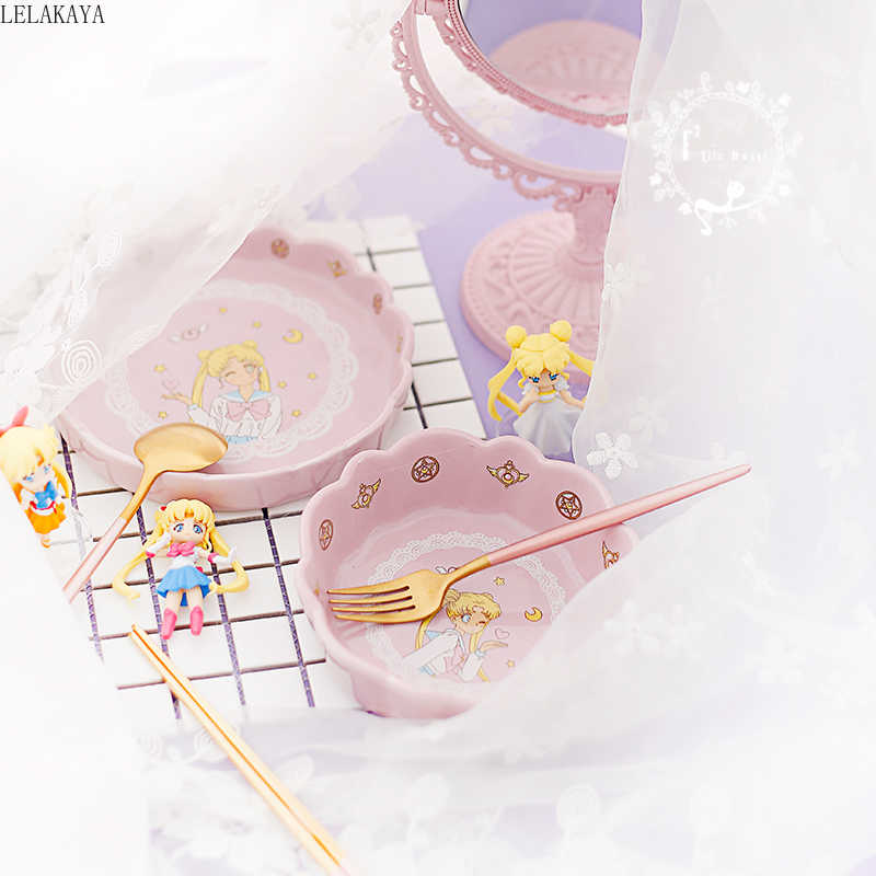 Sailor Moon Tsukino Usagi Petal-Shaped Ceramic Bowls