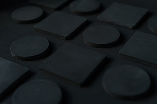 Kuro Concrete Design Black Coaster