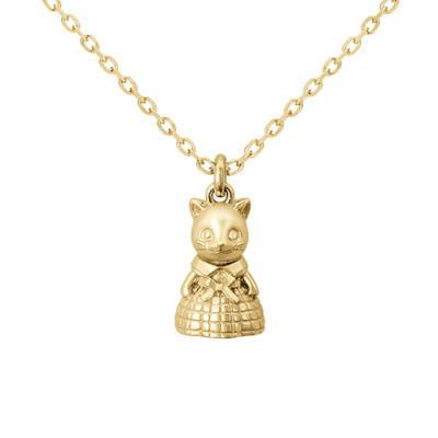 Sylvanian Families Tiffany - Silk Cat Sister 18k yellow gold necklace