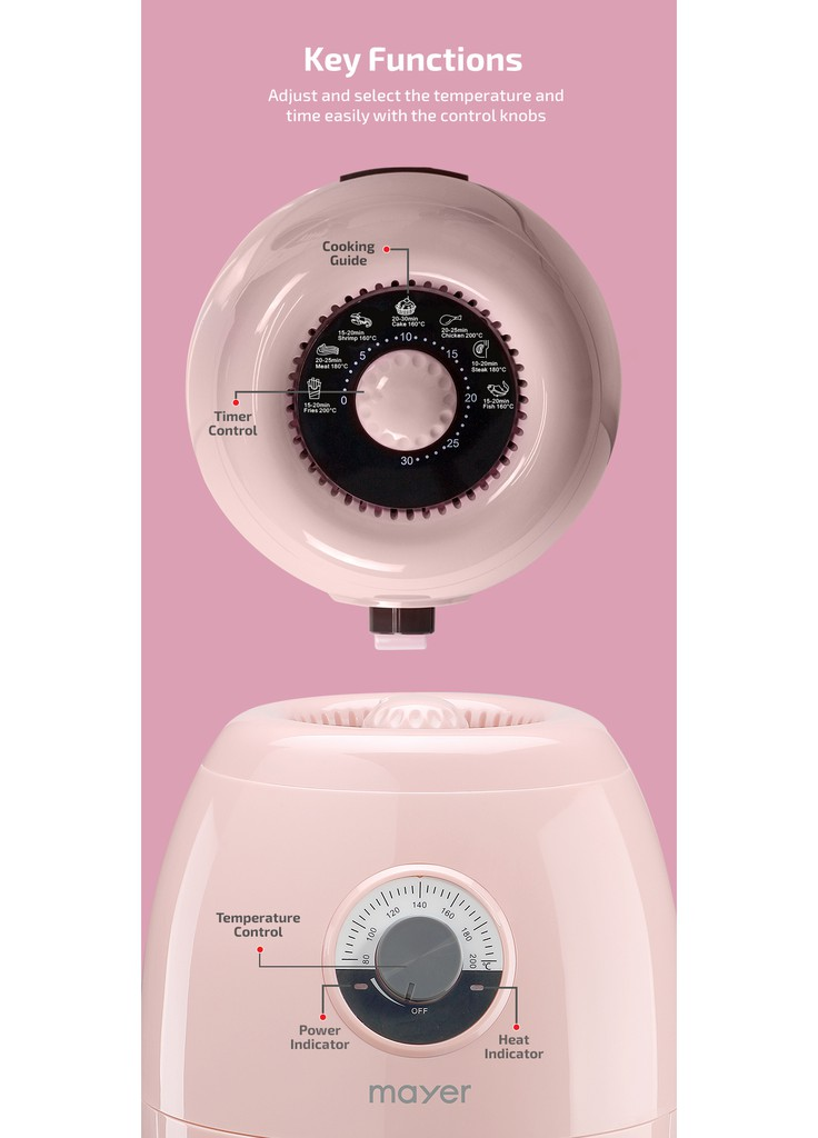 Pink Mayer AirFryer Shopee Singapore