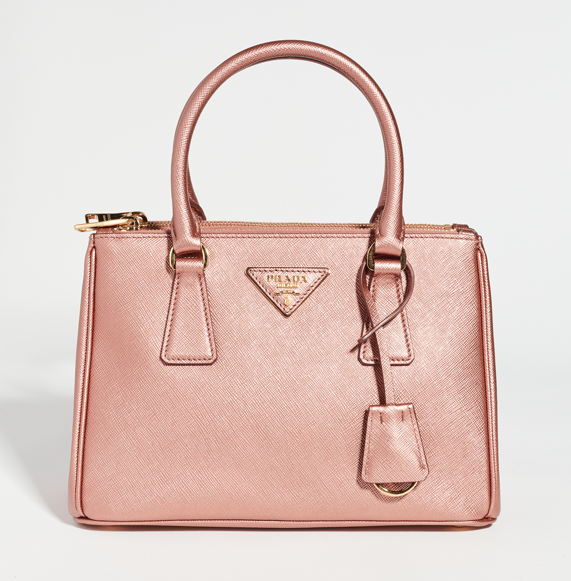 Prada Pink Metallic Mini Galleria Bag