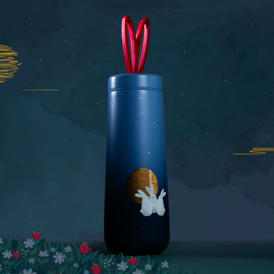 Starbucks Singapore bunnies & moonlight bunny ears water bottle
