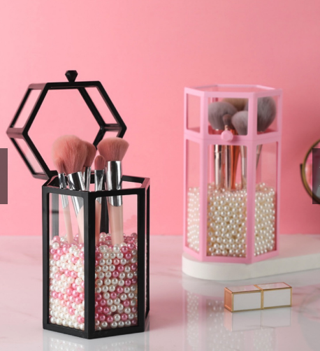 Nordic-style makeup brush holders