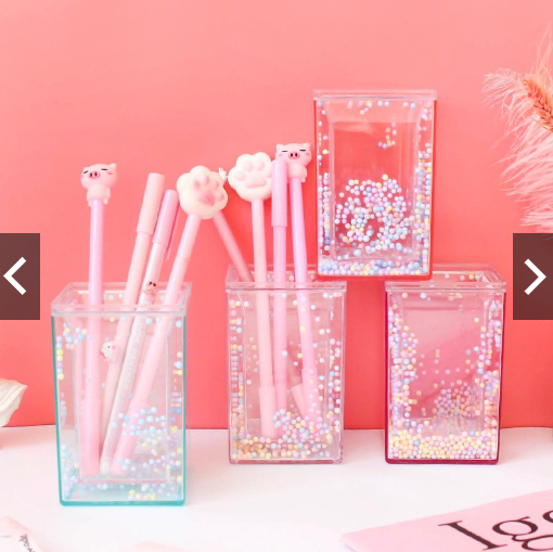 Pastel makeup brush holder