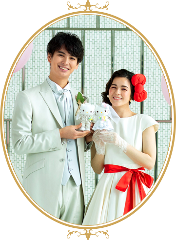 Escrit hello kitty themed wedding dolls