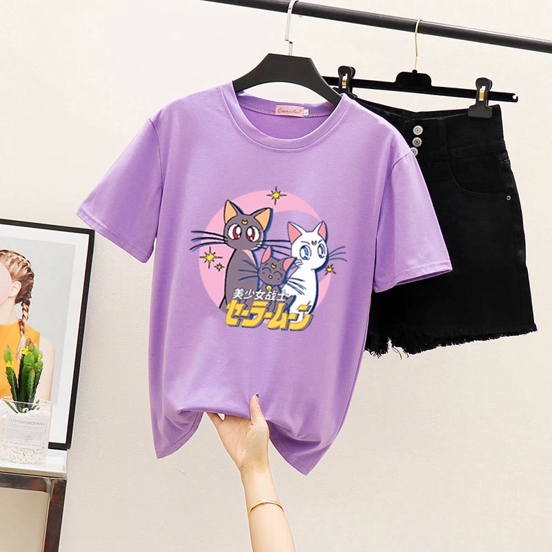 purple Sailor Moon Luna family t-shirt
