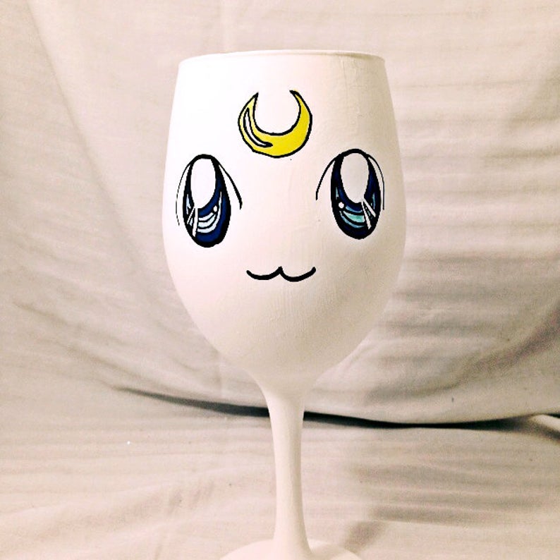 Artemis The Cat Inspired Hand Painted Wine Glass