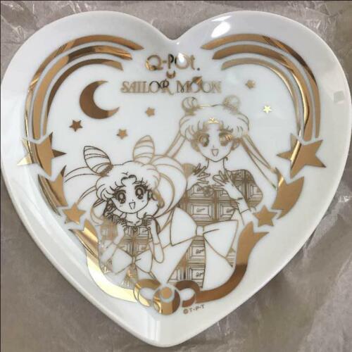 Q-pot cafe Limited Sailor Moon Heart Plate Usagi & Chibiusa 