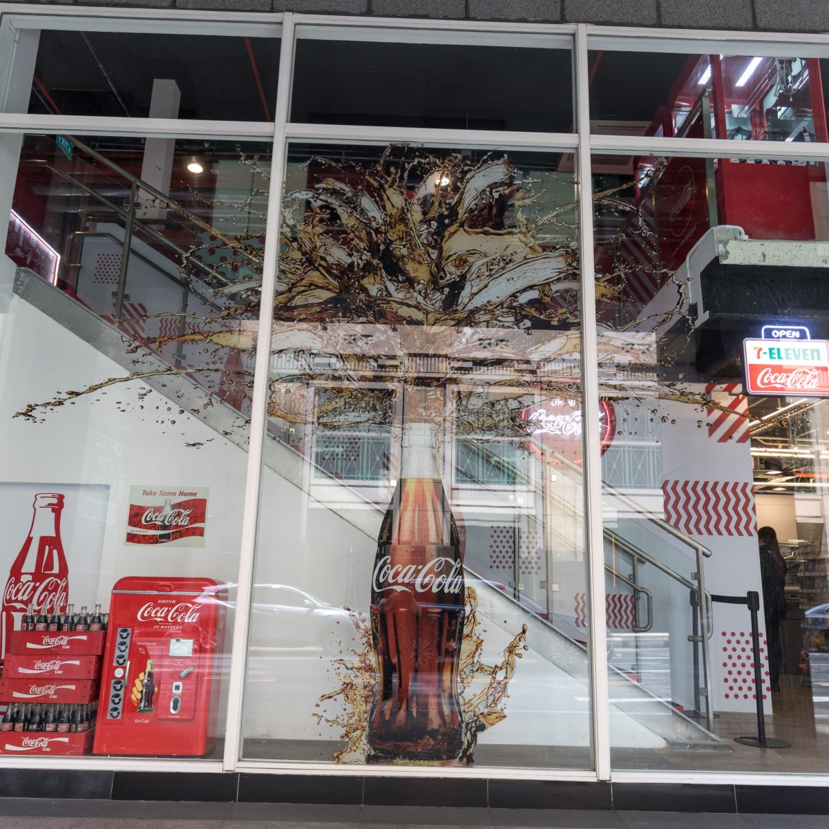 7-Eleven Singapore coca-cola store front entrance