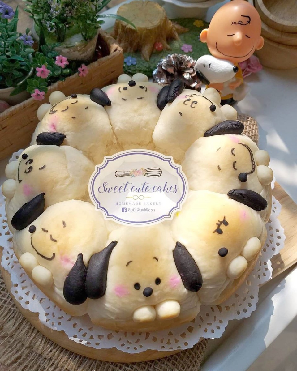 snoopy shikiri-pan Japanese bread