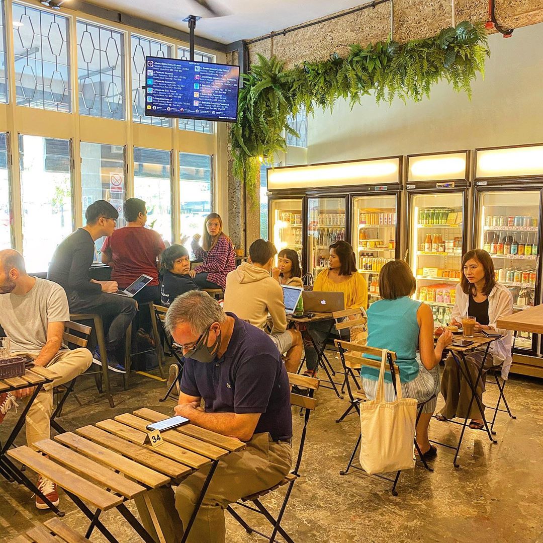 KURA cafe inside interior seats