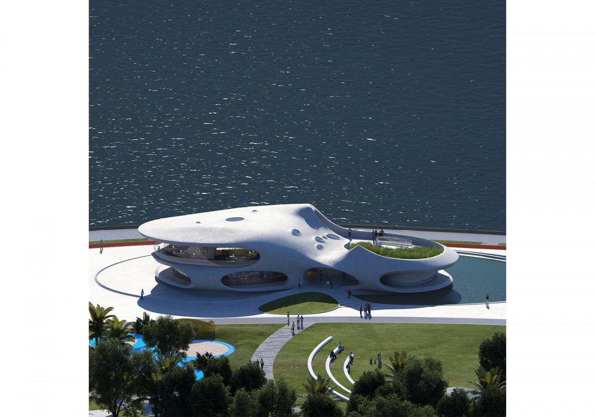 MAD Architects wormhole library birds eye overview