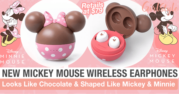 New Mickey & Minnie Mouse Wireless Chocolate Edition Earphones By InfoThink X Disney