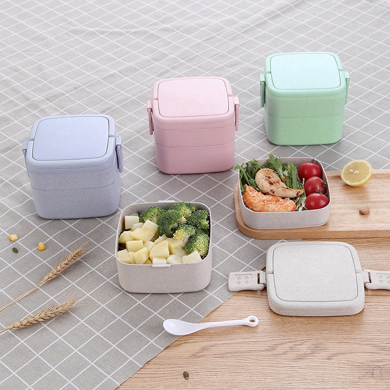 Pastel square lunch box