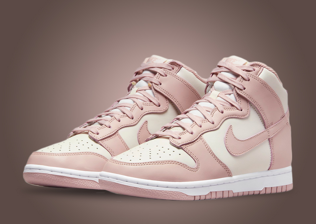 Pink Sneakers In Singapore - Nike Dunk High Pink Oxford