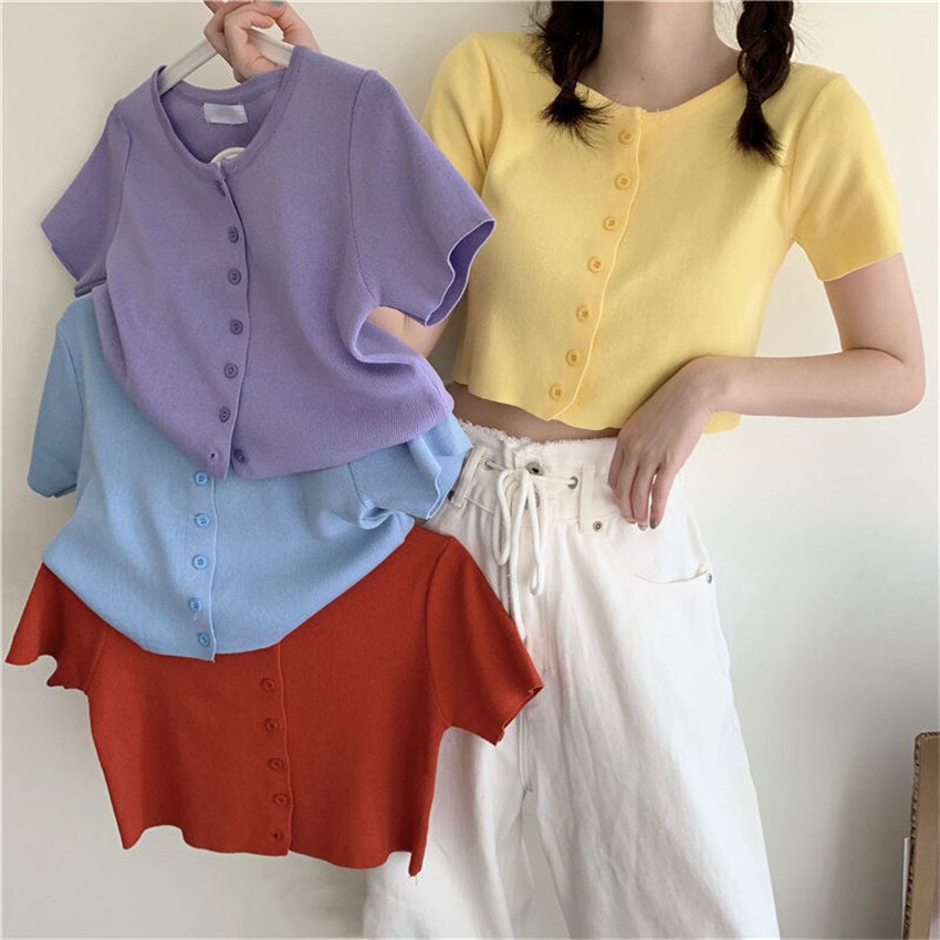 Vintage pastel crop top