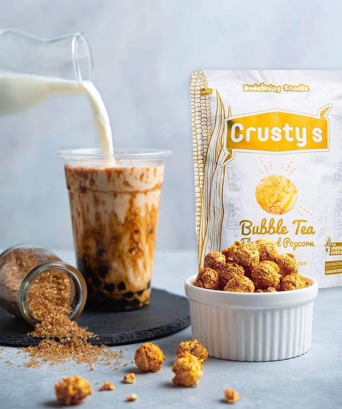 Crusty's bubble tea popcorn Singapore