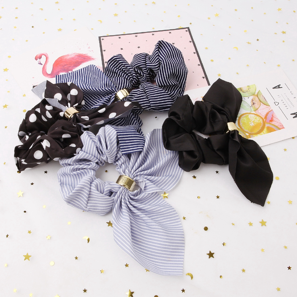 Rabbit ear bow scrunchie Singapore Shopee