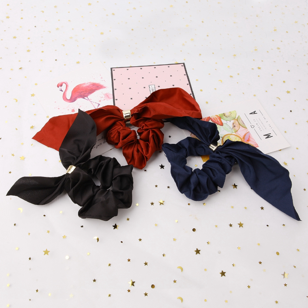 Rabbit ear bow scrunchie Singapore Shopee