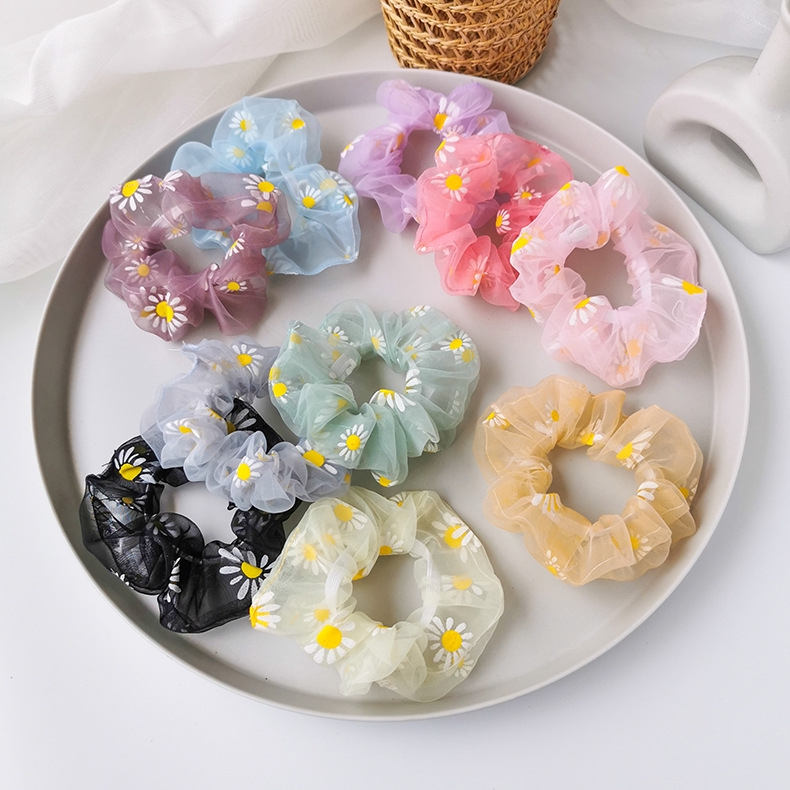 Daisy mesh scrunchie Singapore Shopee