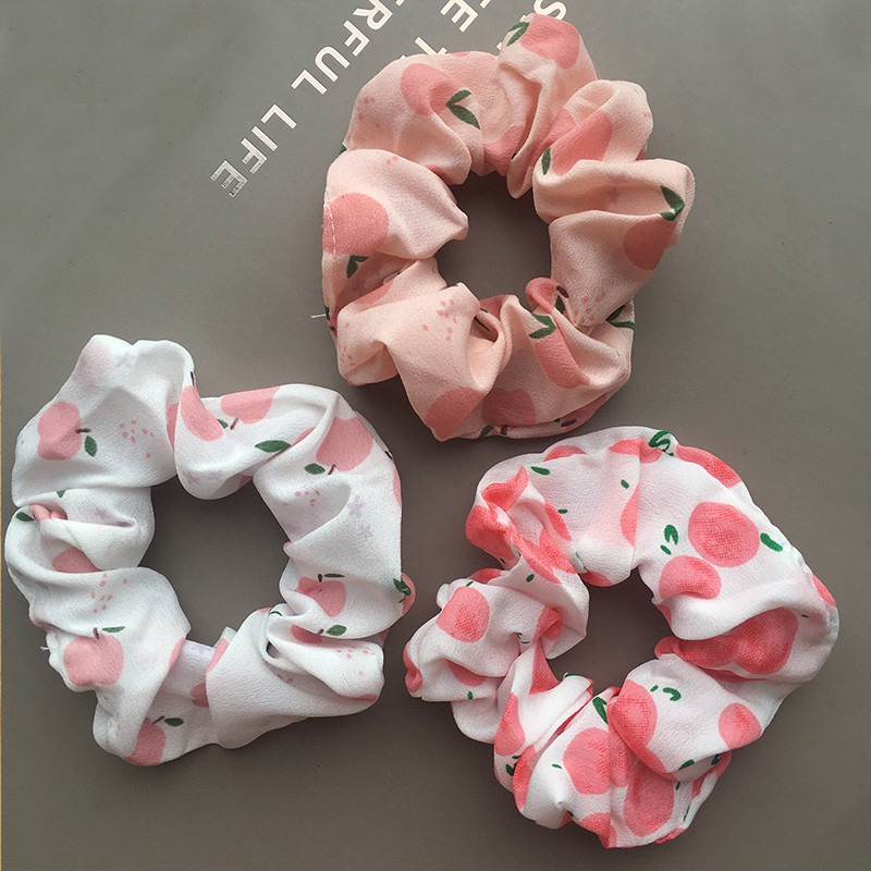 Fruit print scrunchie Singapore Shopee