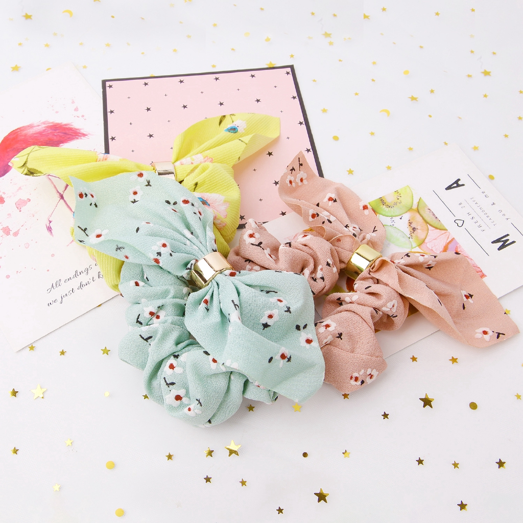 Rabbit ear bow scrunchie Singapore Shopee
