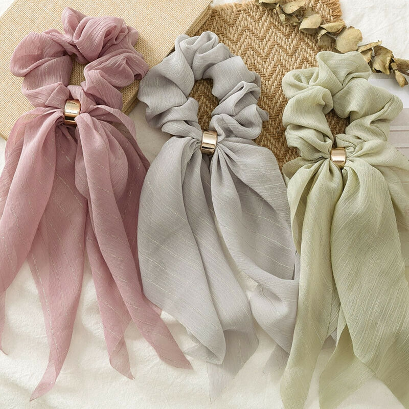 Hair scarf bow scrunchie Singapore Shopee