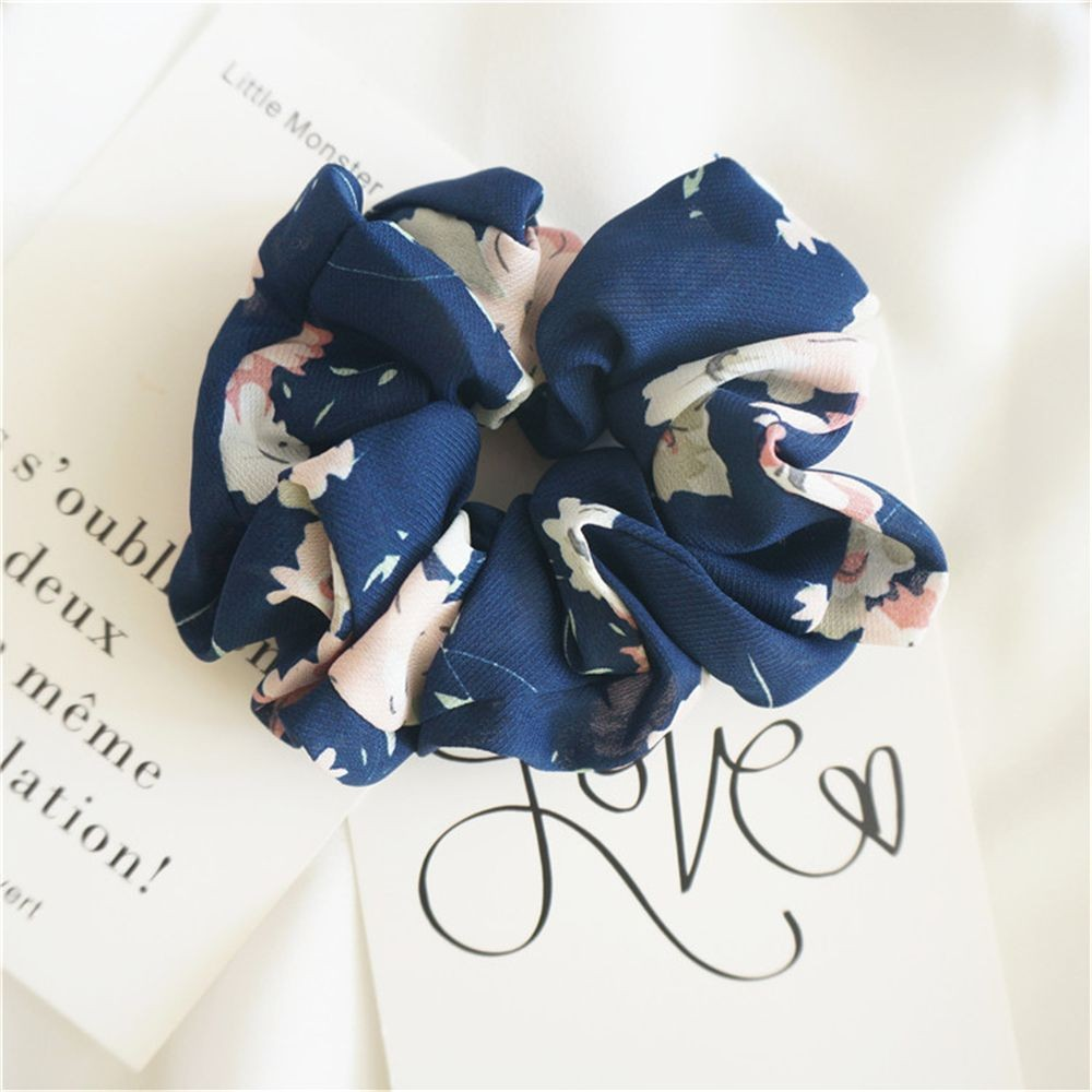Chiffon floral scrunchie Singapore Shopee