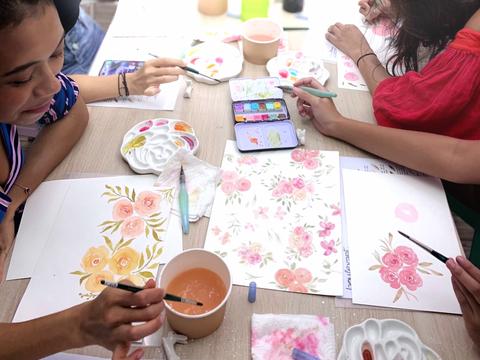 Boulevart Loose Florals in Pastel Watercolour Practice Workshop