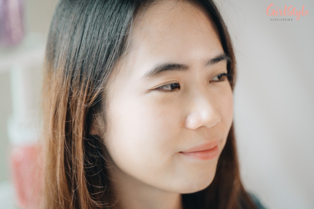 asian woman skin after drinking ASTALIFT Drink White Shield