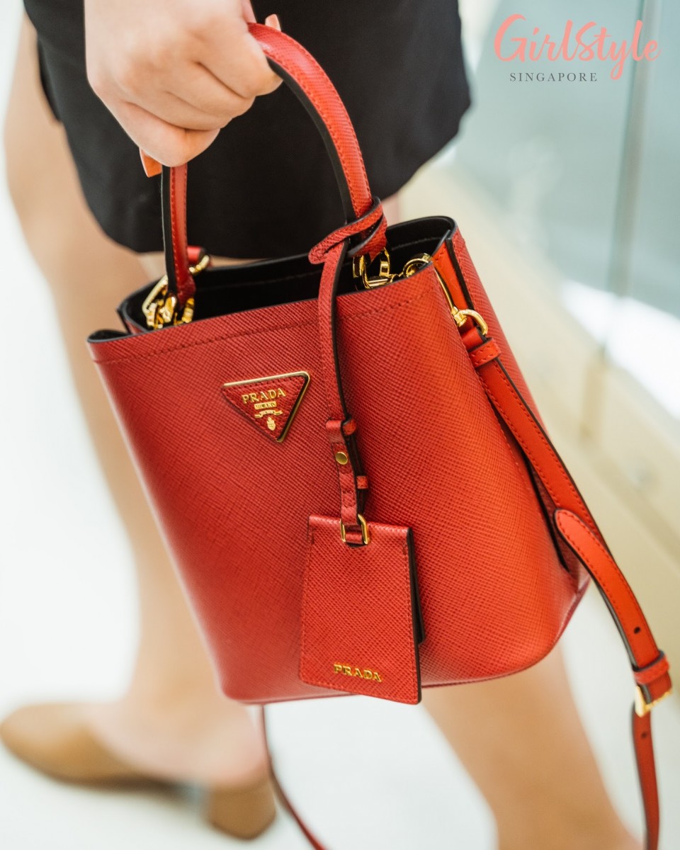 Red Prada bag