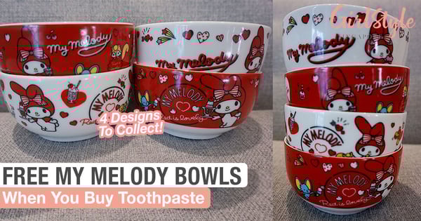 Get Free Limited Edition My Melody Bowls When You Purchase Darlie Toothpaste